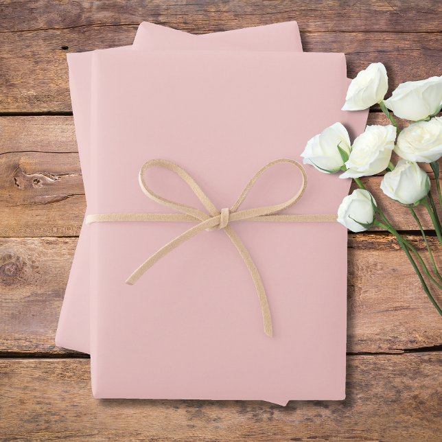 Pastel Rose Quartz Solid Colour | Classic Elegant Wrapping Paper Sheet (Creator Uploaded)