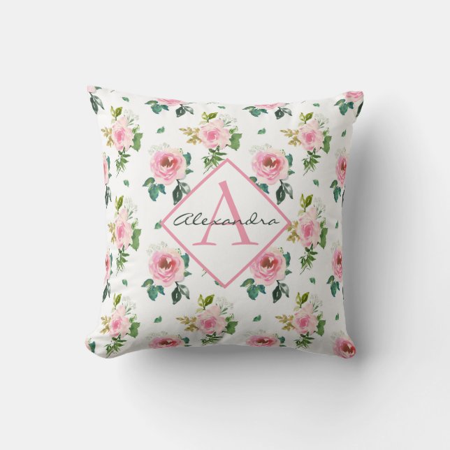 Pastel Roses Cushion (Front)