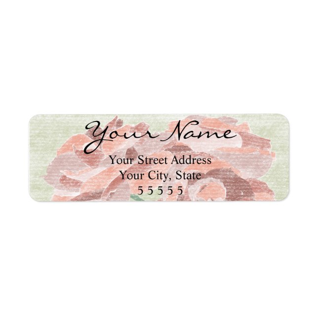 Pastel Roses Return Address Labels (Front)