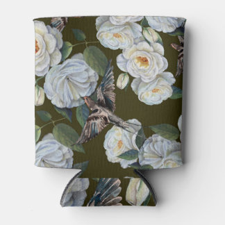 Pastel roses, wedding floral seamless. can cooler