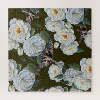 Pastel roses, wedding floral seamless. jigsaw puzzle