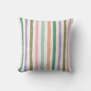 Pastel Rustic Striped Cushion