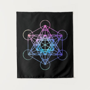 Pastel Sacred Geometry Pattern Tapestry