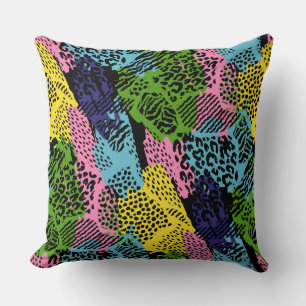 Pastel Safari Animal Print Cushion