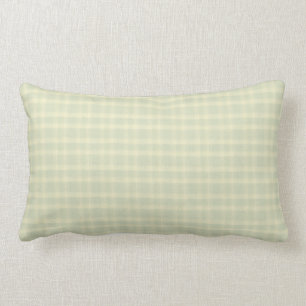 Pastel Sage Green & Cream Indoor Lumbar Pillow