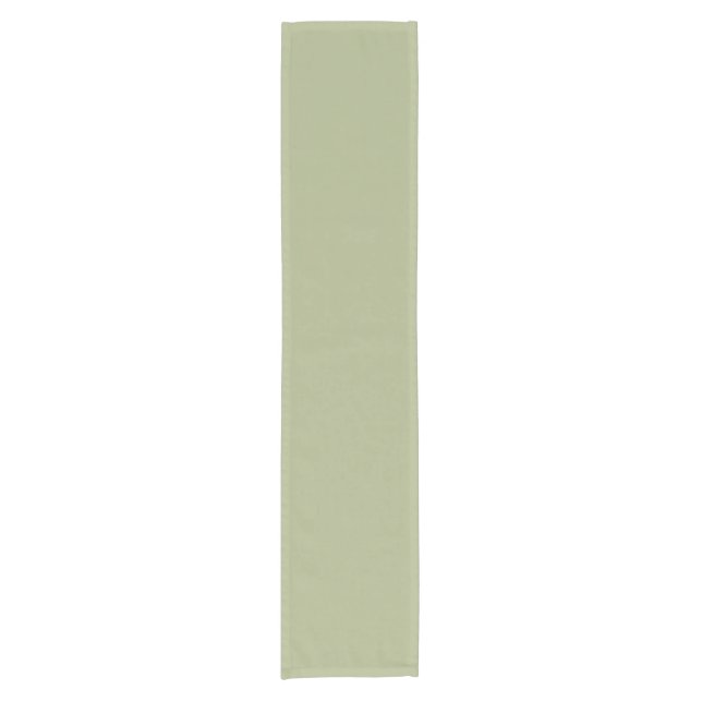 Pastel Sage Green Solid Colour Pairs To SW 6430 Short Table Runner (Front)