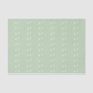 Pastel Sage Green Tiny Flower Print Tissue Paper
