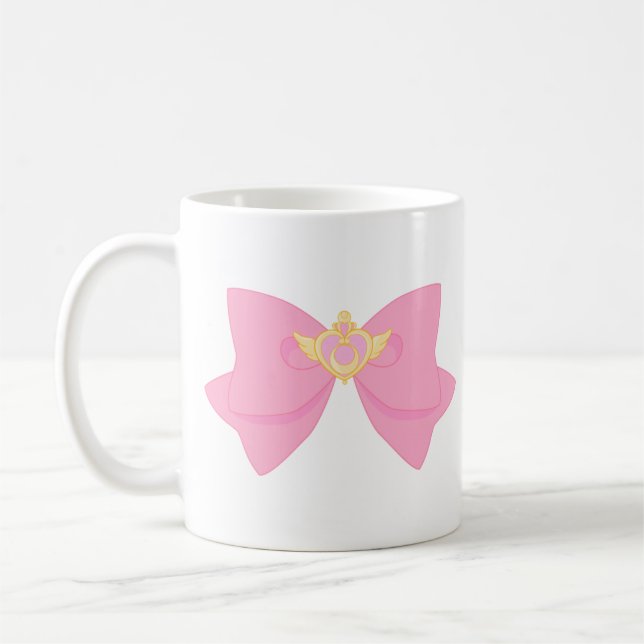 Pastel Sailor Moon Crisis Heart and Bow Coffee Mug (Left)