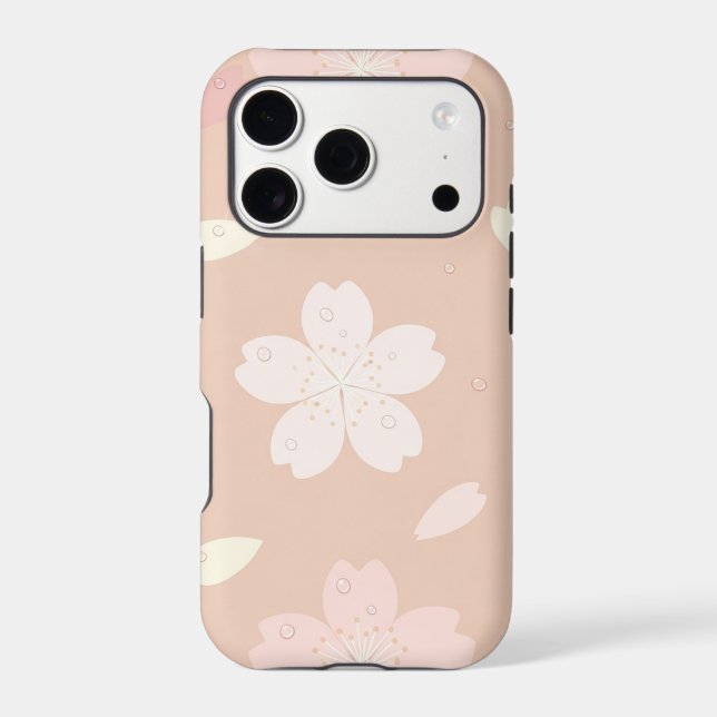 Pastel Sakura Blossom Seamless Pattern Phone Case  (Back)