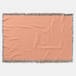 Pastel Salmon Solid Colour Classic Elegant Throw Blanket