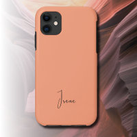 Pastel Salmon Solid Colour Minimalist Personalise
