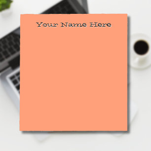 Pastel Salmon Unique Personalised Teacher Gifts Notepad