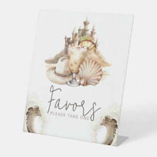 Pastel Sand Birthday Beach Table Sign