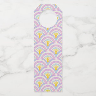 Pastel Scallop Pattern Bottle Tag