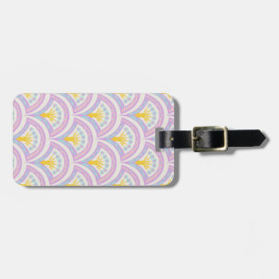 Pastel Scallop Pattern Luggage Tag