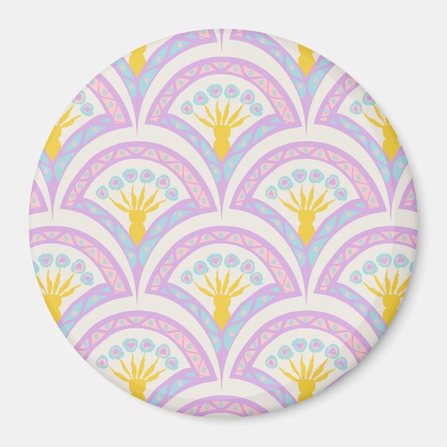 Pastel Scallop Pattern Magnet (Front)