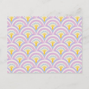 Pastel Scallop Pattern Postcard