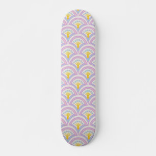Pastel Scallop Pattern Skateboard