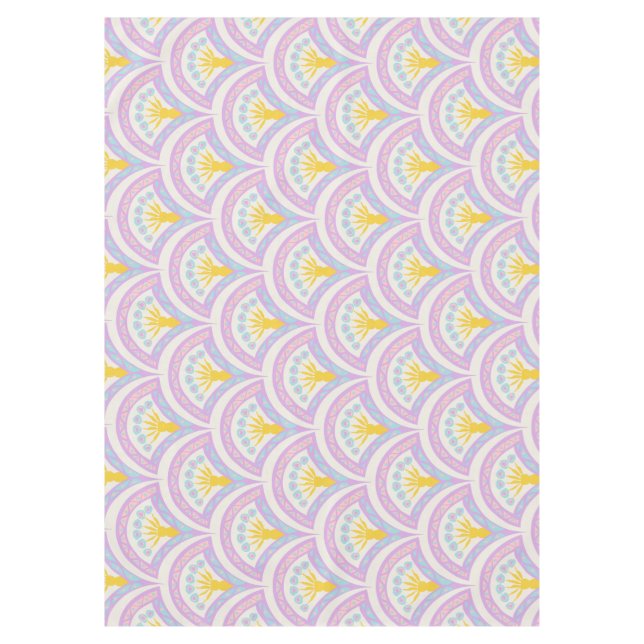 Pastel Scallop Pattern Tablecloth (Front)