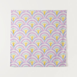 Pastel Scallop Pattern Tapestry