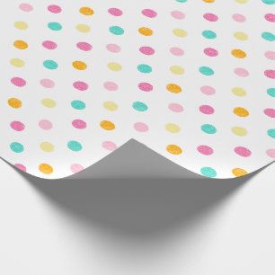 Pastel Scribble Dots Pattern Wrapping Paper
