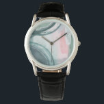 Pastel Scribe - Watercolor Watch<br><div class="desc">Pastel Scribe III by Grace Popp. Features up-close shapes in a watercolor-like style. Composed with varying colours.</div>