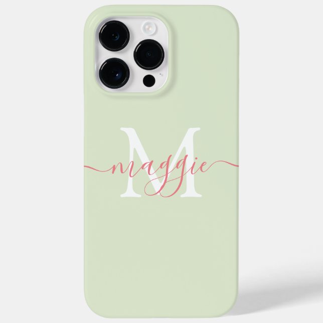 Pastel Script Monogram Personalised Phone Case (Back)