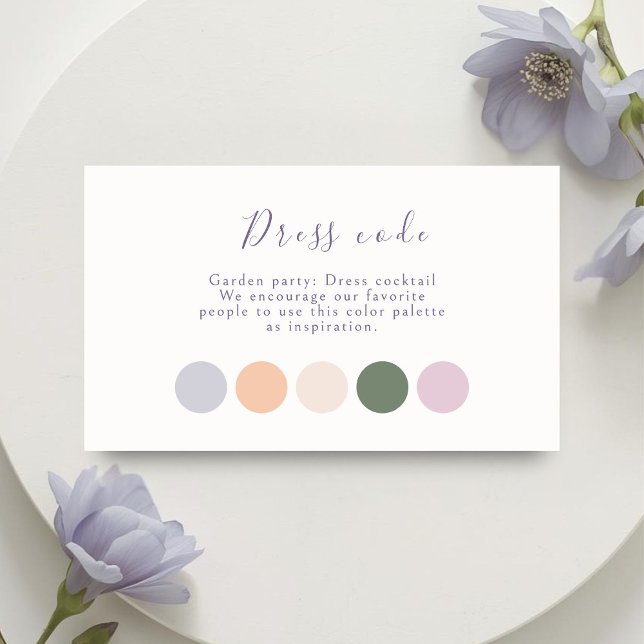  Pastel Script Wedding Attire Enclosure Card (Creator Uploaded)