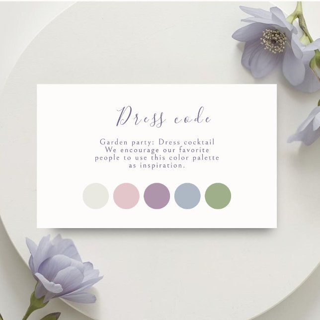  Pastel Script Wedding Attire Enclosure Card (Creator Uploaded)