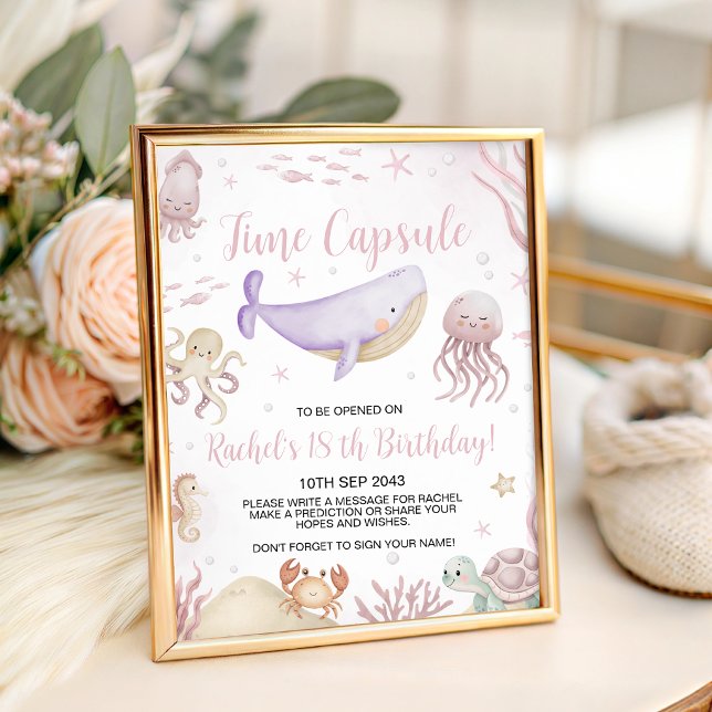 Pastel Sea Animals Time Capsule Sign (Creator Uploaded)