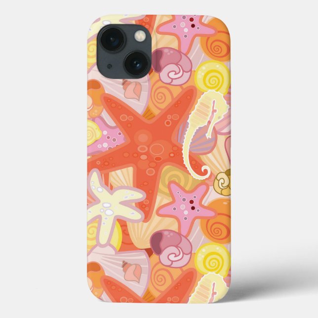 Pastel Sea Creature Pattern Case-Mate iPhone Case (Back)