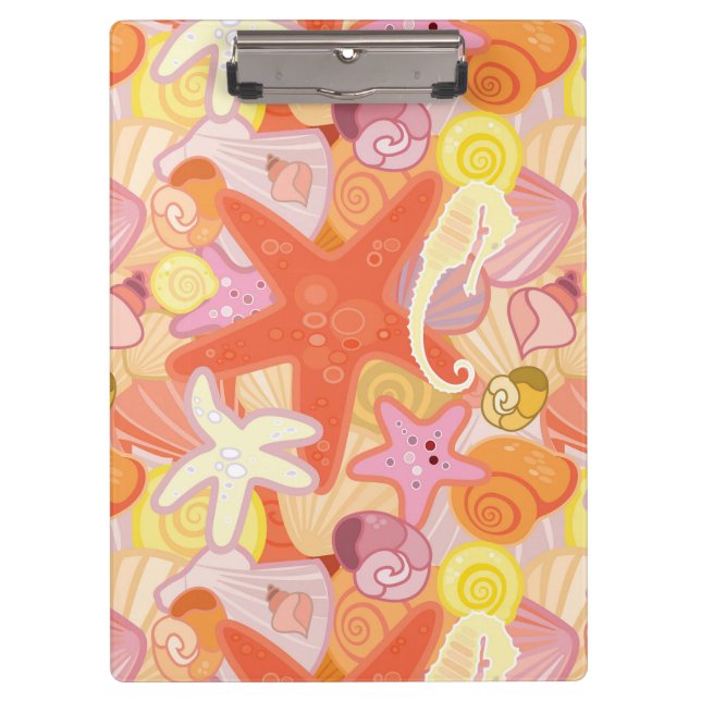 Pastel Sea Creature Pattern Clipboard (Front)