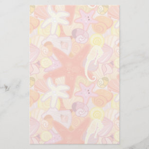 Pastel Sea Creature Pattern Stationery