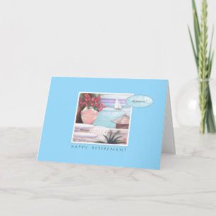 Pastel Sea & Sailboat Happy Retirement Card