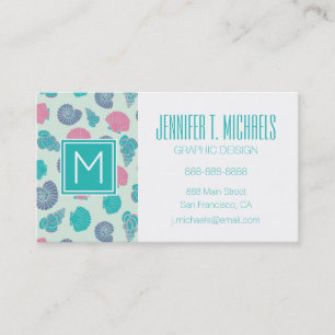 Pastel Seashell Pattern 1 Business Card