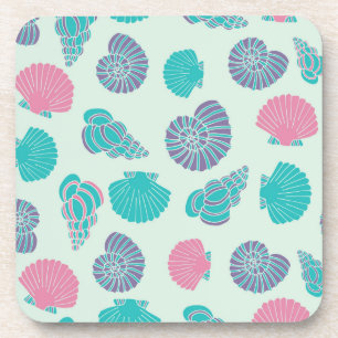 Pastel Seashell Pattern 1 Coaster