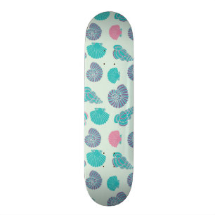 Pastel Seashell Pattern 1 Skateboard