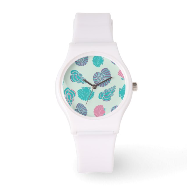 Pastel Seashell Pattern 1 Watch (Front)
