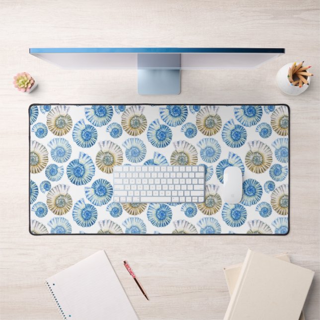 Pastel Seashell Pattern 2 Desk Mat (Office 1)