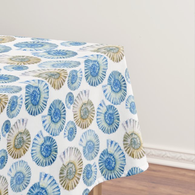 Pastel Seashell Pattern 2 Tablecloth (In Situ)