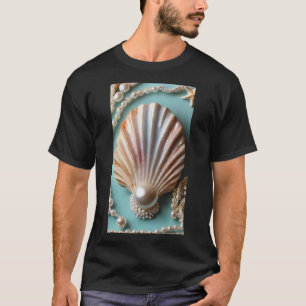 Pastel Seashell with Pearls T-Shirt