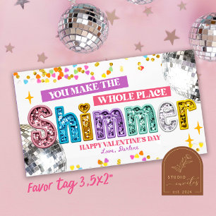 pastel sequin you make the whole world shimmer gift tags