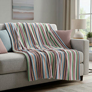 Pastel serape stripes fleece blanket