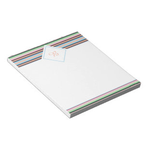 Pastel serape stripes notepad