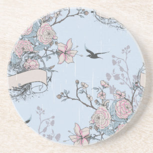 pastel shabby chic coaster