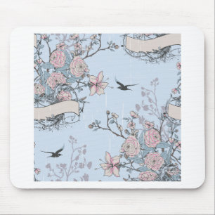 pastel shabby chic mouse pad