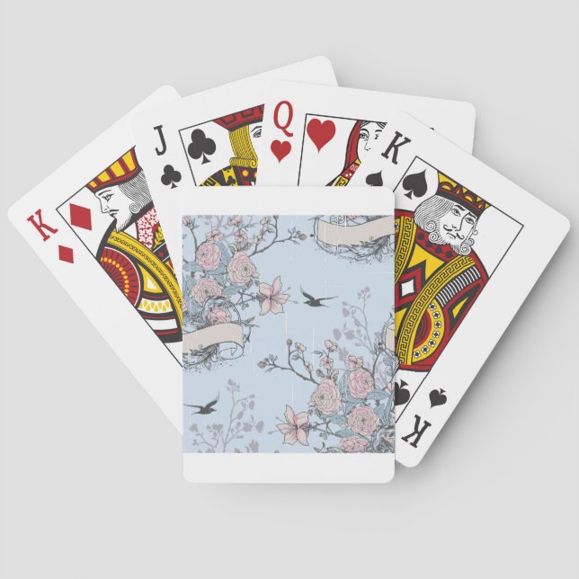 pastel shabby chic playing cards (Back)