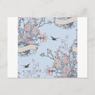 pastel shabby chic postcard