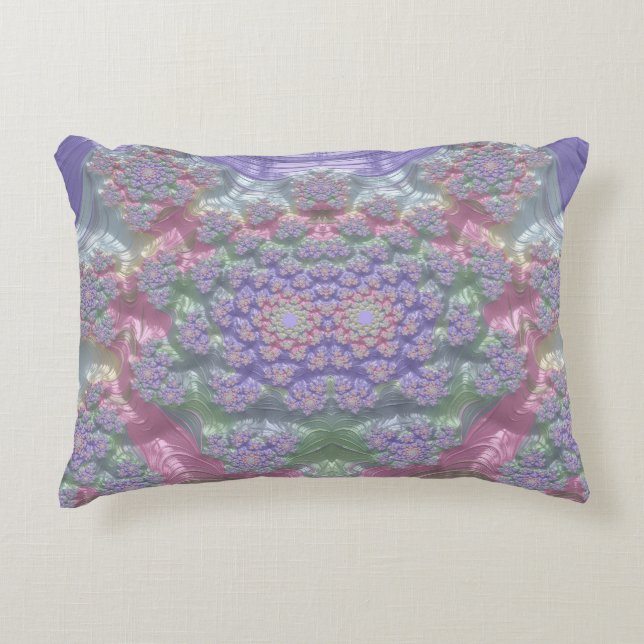 ~ PASTEL SHADES ~ Fractal Design ~ Original ~ Decorative Cushion (Front)
