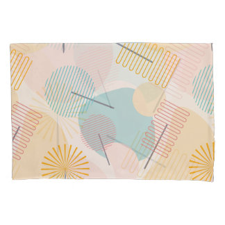 Pastel Shapes and Lines Towels Pillowcase